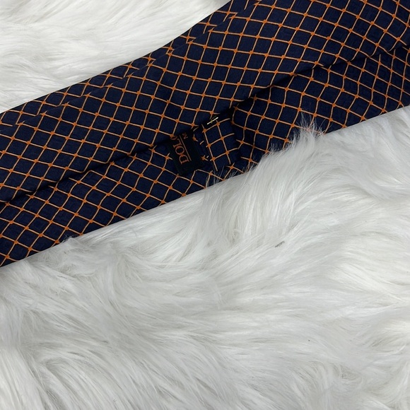 DOLCEPUNTA Battaglia Geometric Silk Tie Men’s 59” inches Made In Italy - Picture 7 of 8